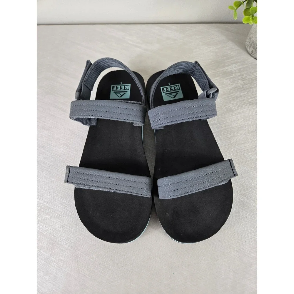 Reef Kids Ahi Convertible Sandals Charcoal Black Blue Size 5 EUR 36 Sporty